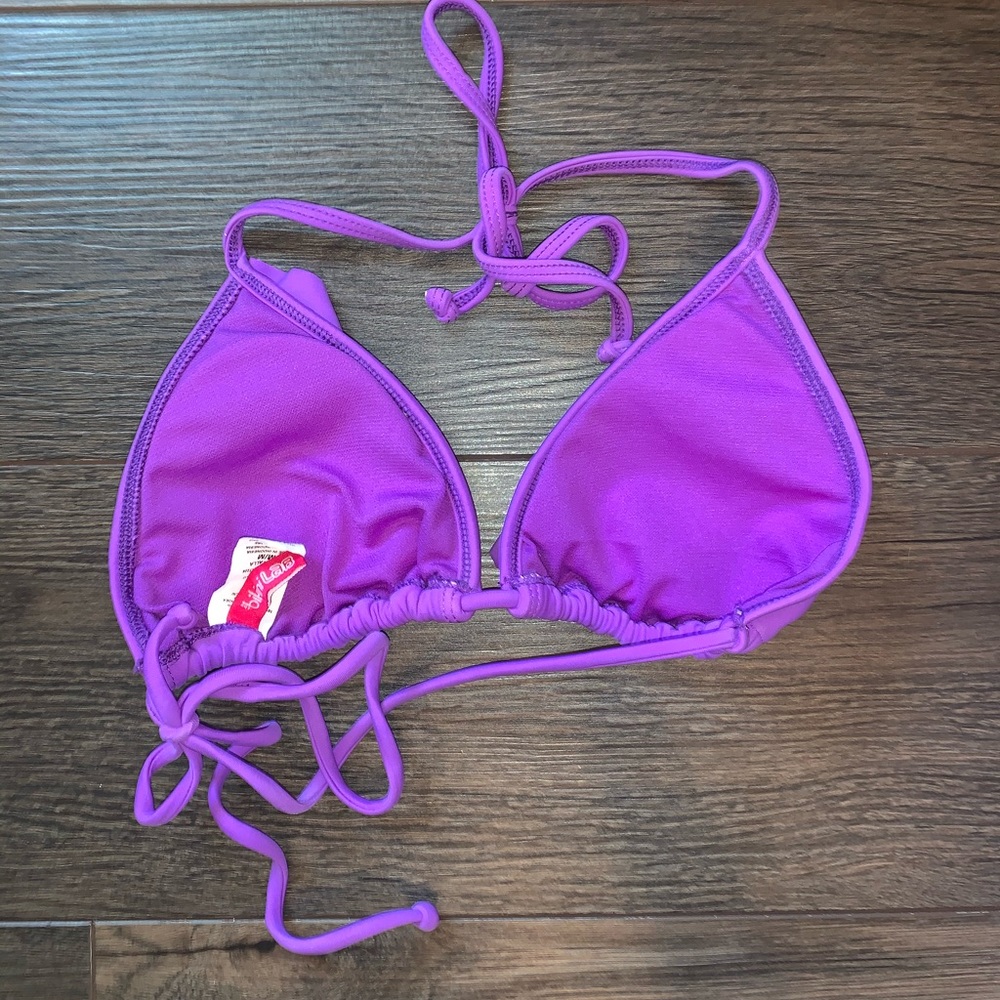 Purple Ruffled Bikini Top - Picture 2 of 3